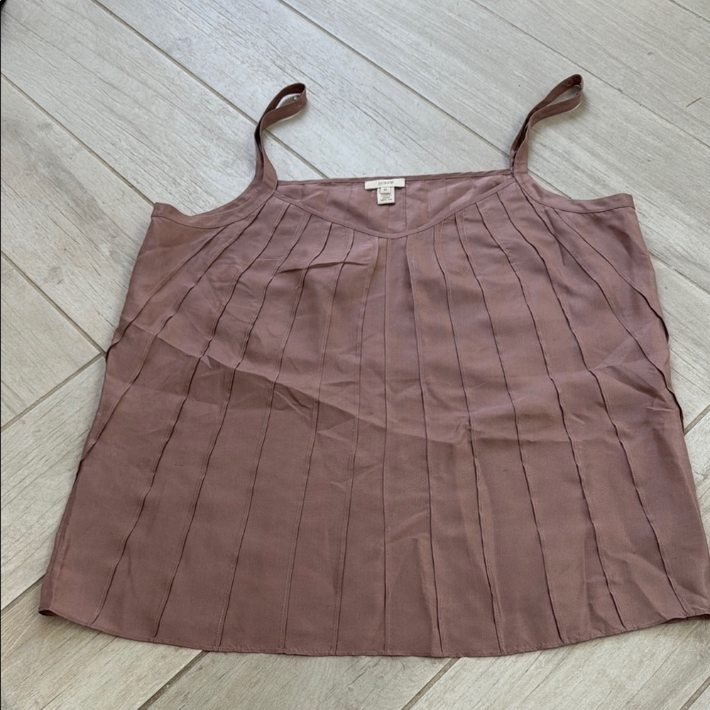 J. Crew Mauve Pleated silk Camisole